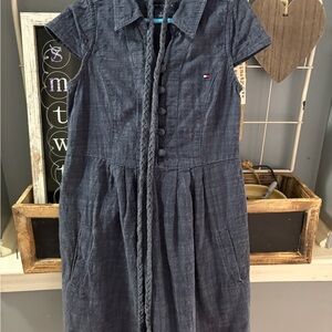 Tommy Hilfiger Girl's Blue Button-Up Dress